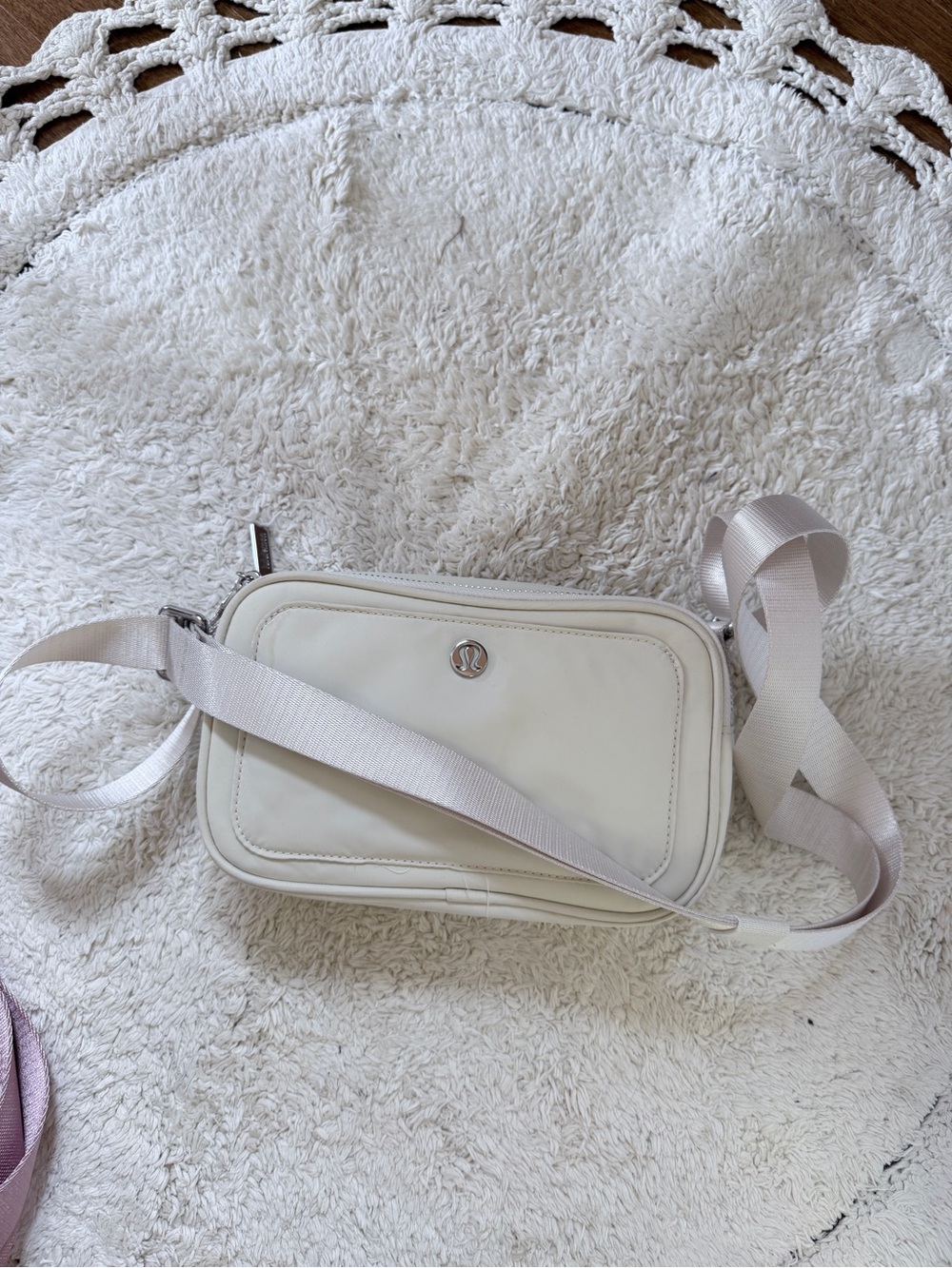 lululemon athletica Cream/White Crossbody Camera Bag